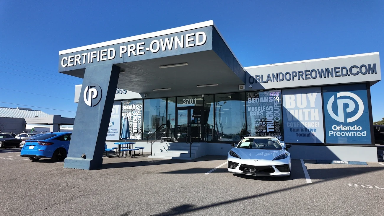 CPO car dealer in Orlando FL — Orlando Preowned at 3701 W Colonial Drive, 125-point inspection, NIADA-certified, CARFAX-verified, $0 hidden dealer fees