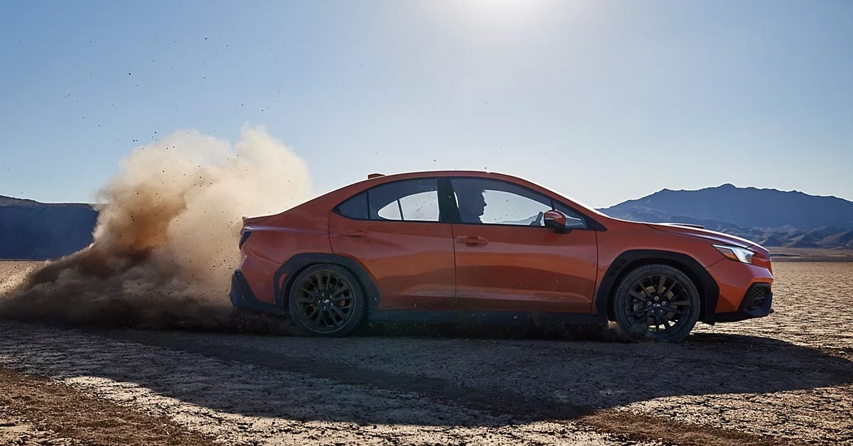 Subaru WRX driving off road