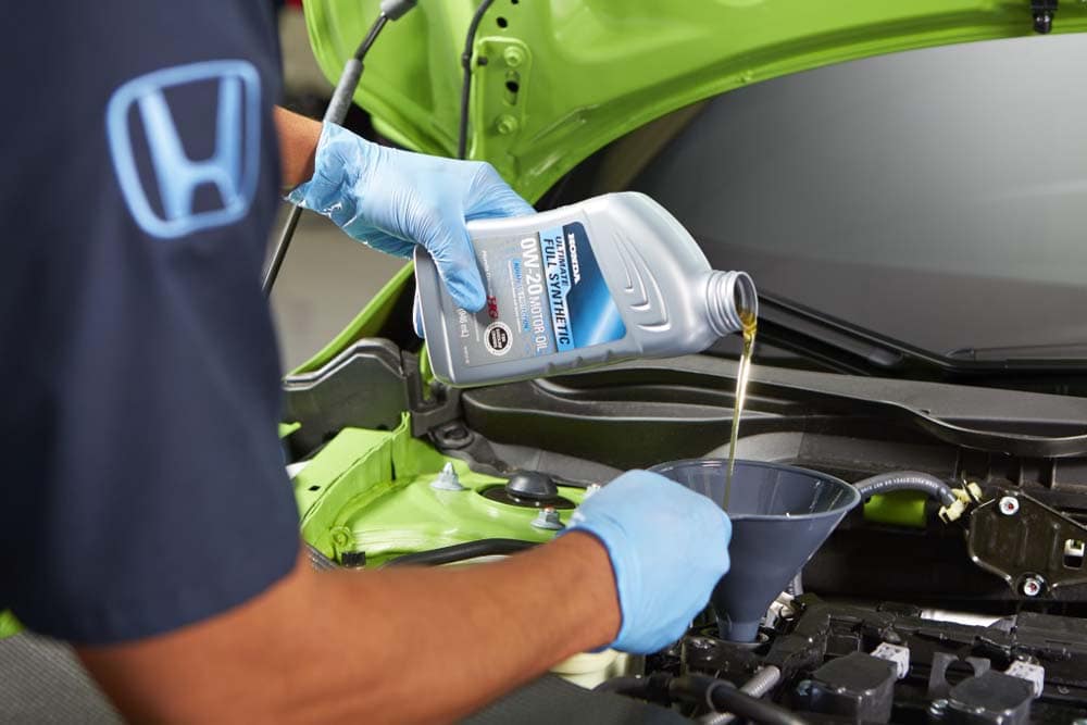 Honda oil change at Stonecrest Honda near Atlanta.