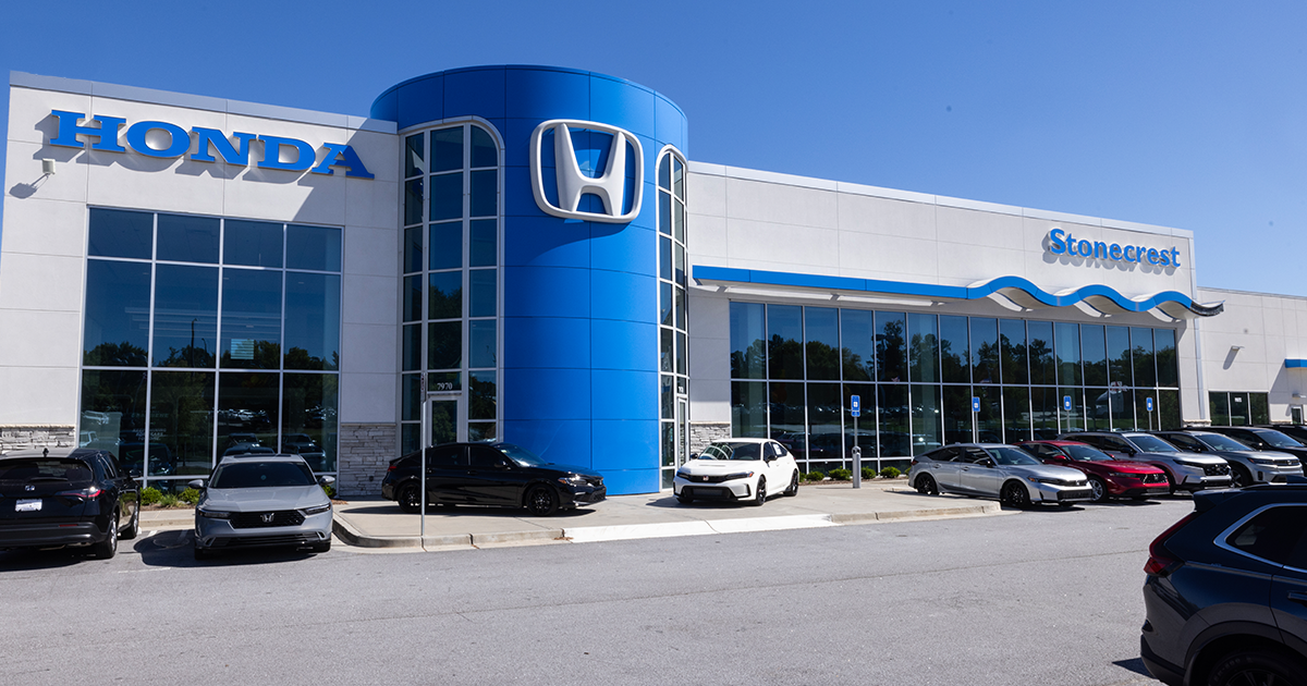 The Stonecrest Honda dealership storefront