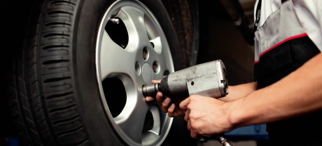 Honda tire rotation at Stonecrest Honda near Atlanta.