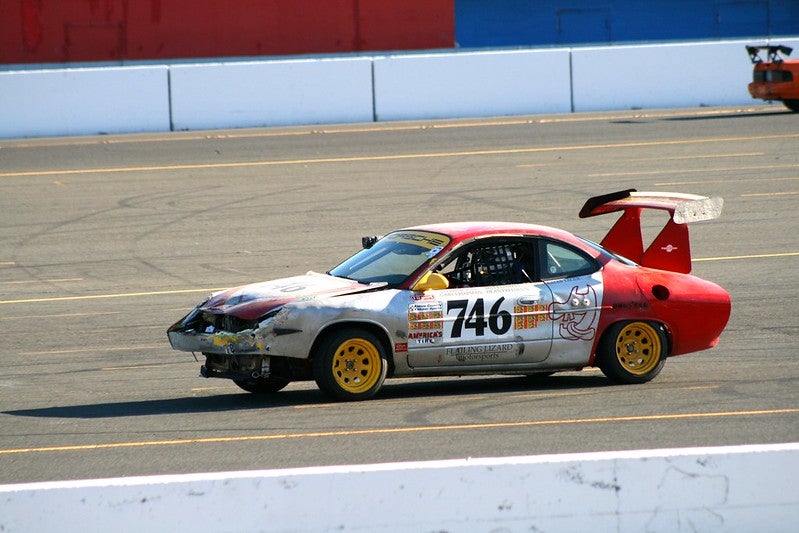 race car on a track in dublin, ca