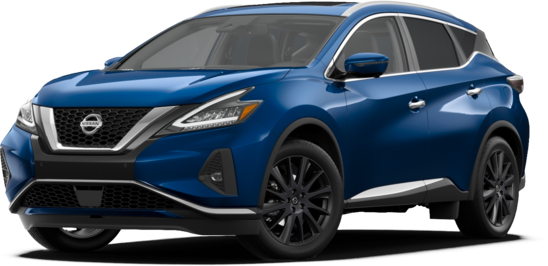 a blue nissan suv with a transparent background
