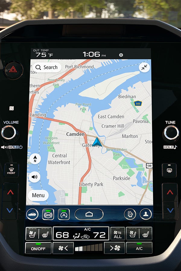The 11.6-inch STARLINK Multimedia touchscreen display inside the Subaru Outback
