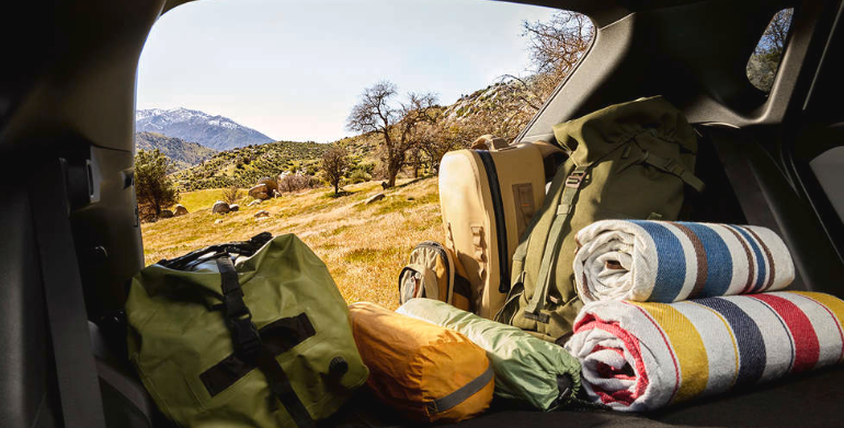 Detail Interior of the 2026 Solterra trunk with Gray StarTex