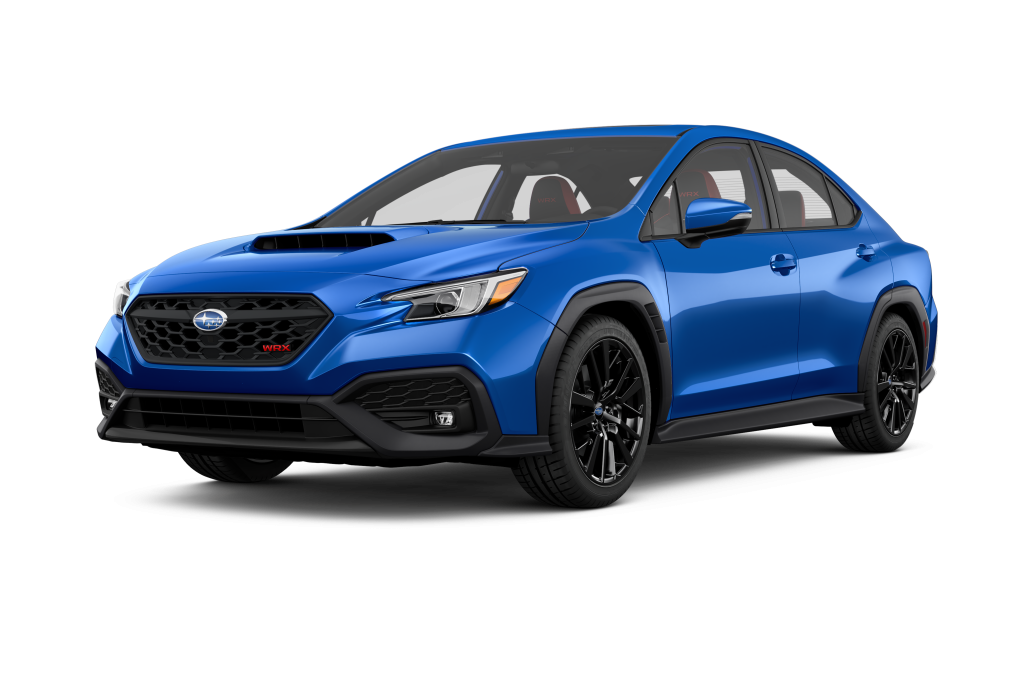 Front Angle Driver Side Exterior Details of the 2025 WRX GT in WRBlue Pearl with Black Ultrasuede Red Bolsters Front Angle Driver Side Exterior Details of the 2025 WRX GT in WRBlue Pearl with Black Ultrasuede Red Bolsters