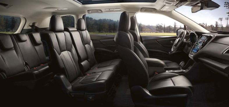 Unlimited Interior profile buck of Ascent Limited trim with bench seating, Slate Black leather.