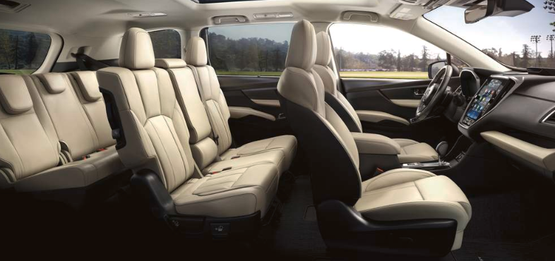 Unlimited Interior profile buck of Ascent Limited trim with bench seating, Warm Ivory leather.