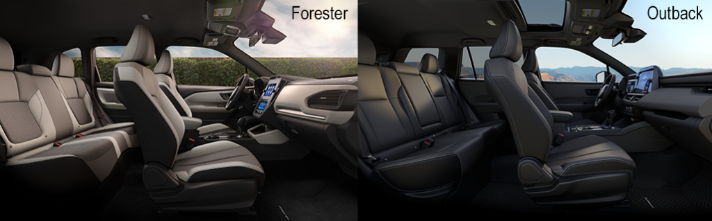 Interior seat comparison