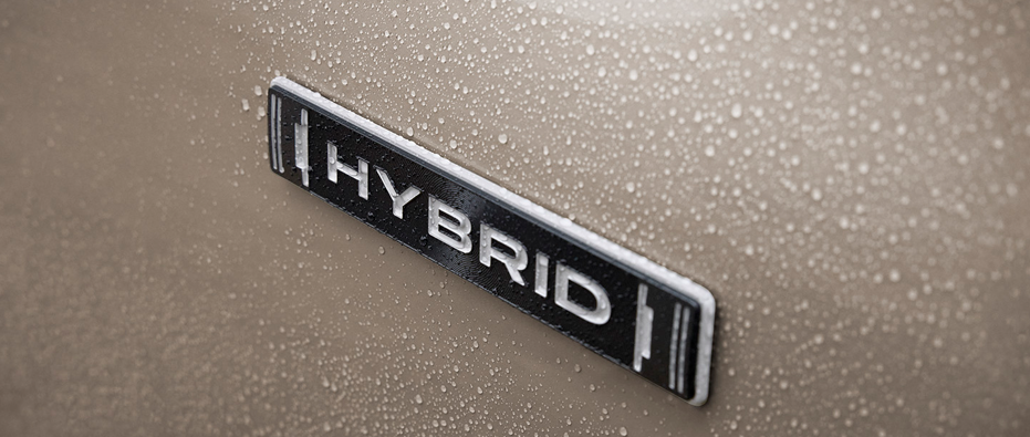 Subaru Crosstrek Hybrid badge highlighting fuel-efficient hybrid technology
