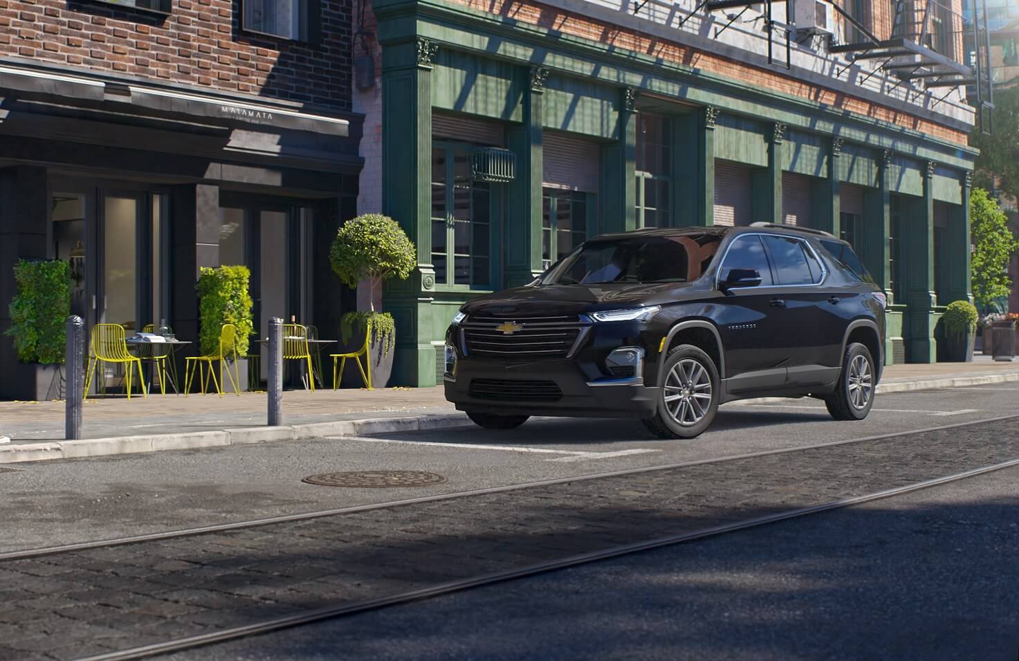 Chevy Traverse interior with eight seats