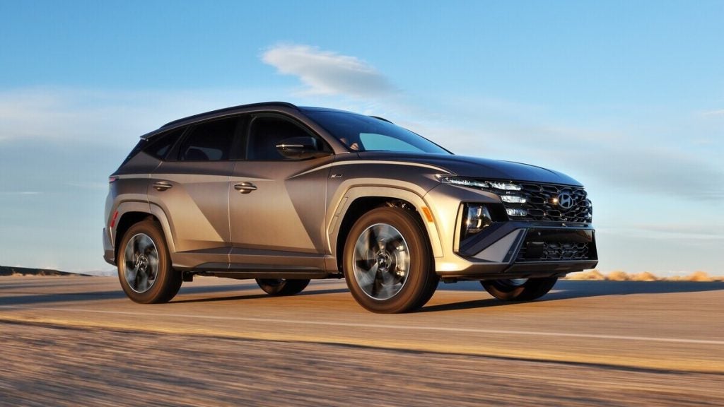 Front side hero view of a 2026 Hyundai Tucson
