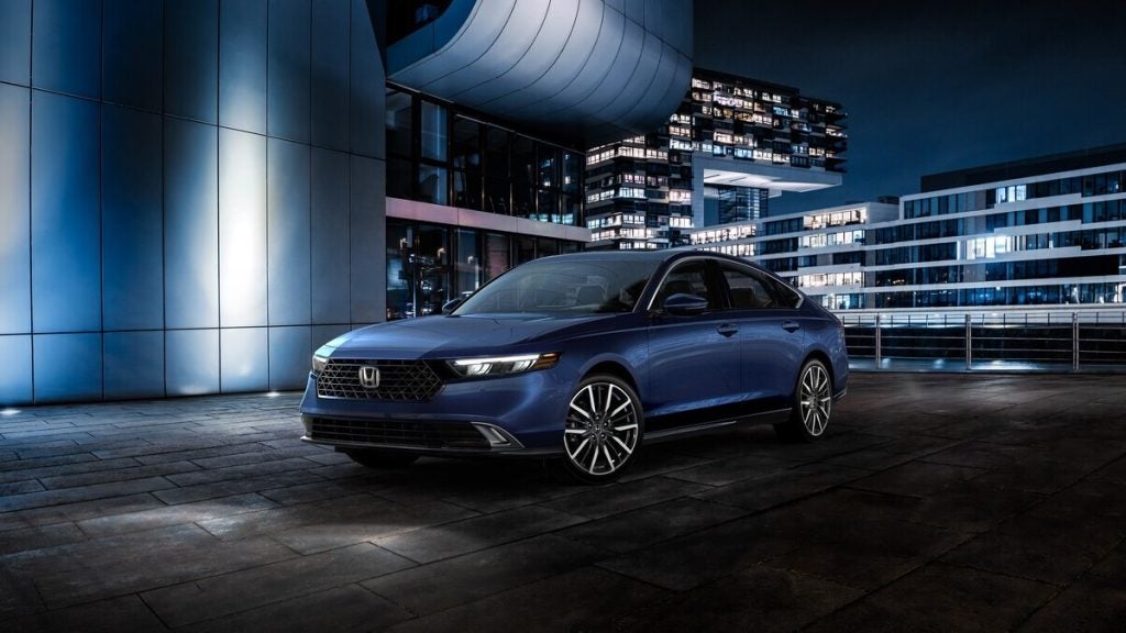 2023 Honda Accord Touring parked at night.