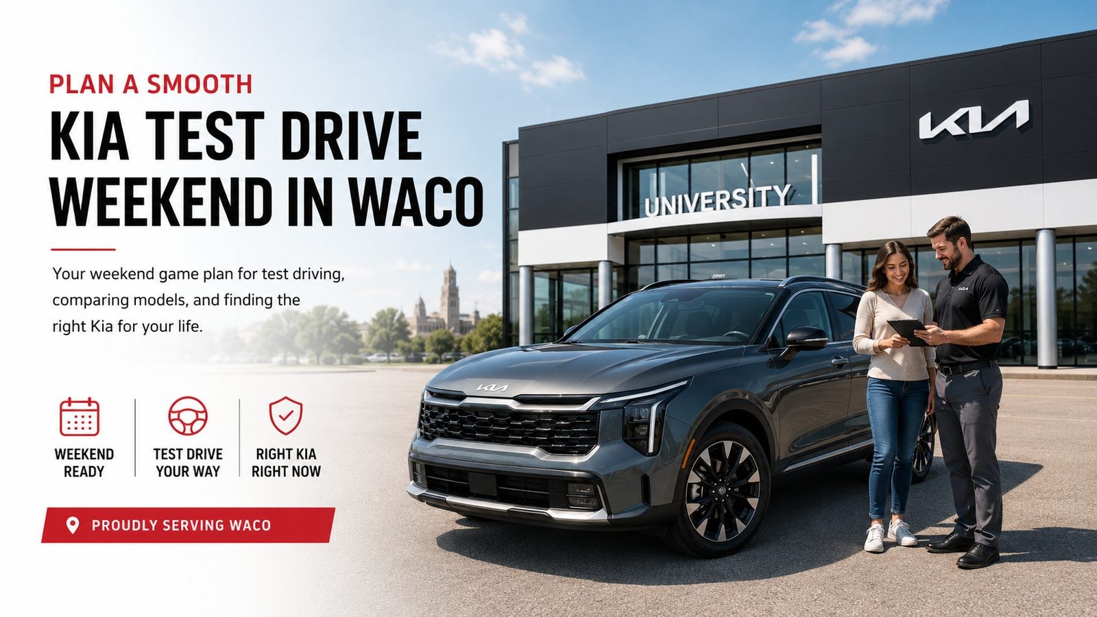 Kia test drive weekend at University Kia in Waco, Texas
