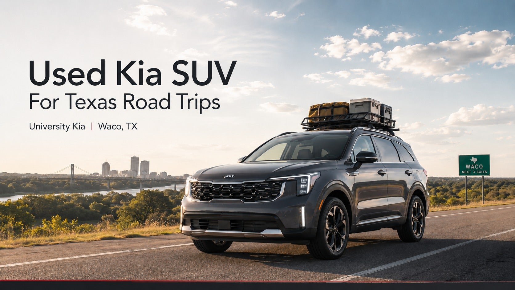 Used Kia SUV ready for a Texas road trip near University Kia in Waco, TX