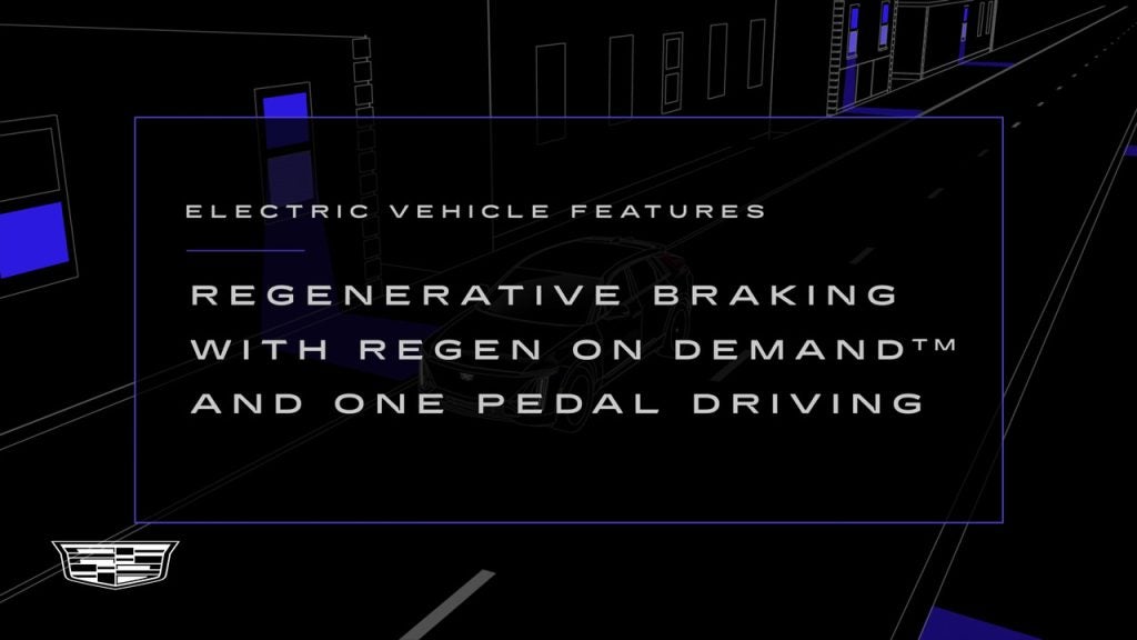 Infographic listing electric vehicle features that are on the 2026 Cadillac Lyriq
