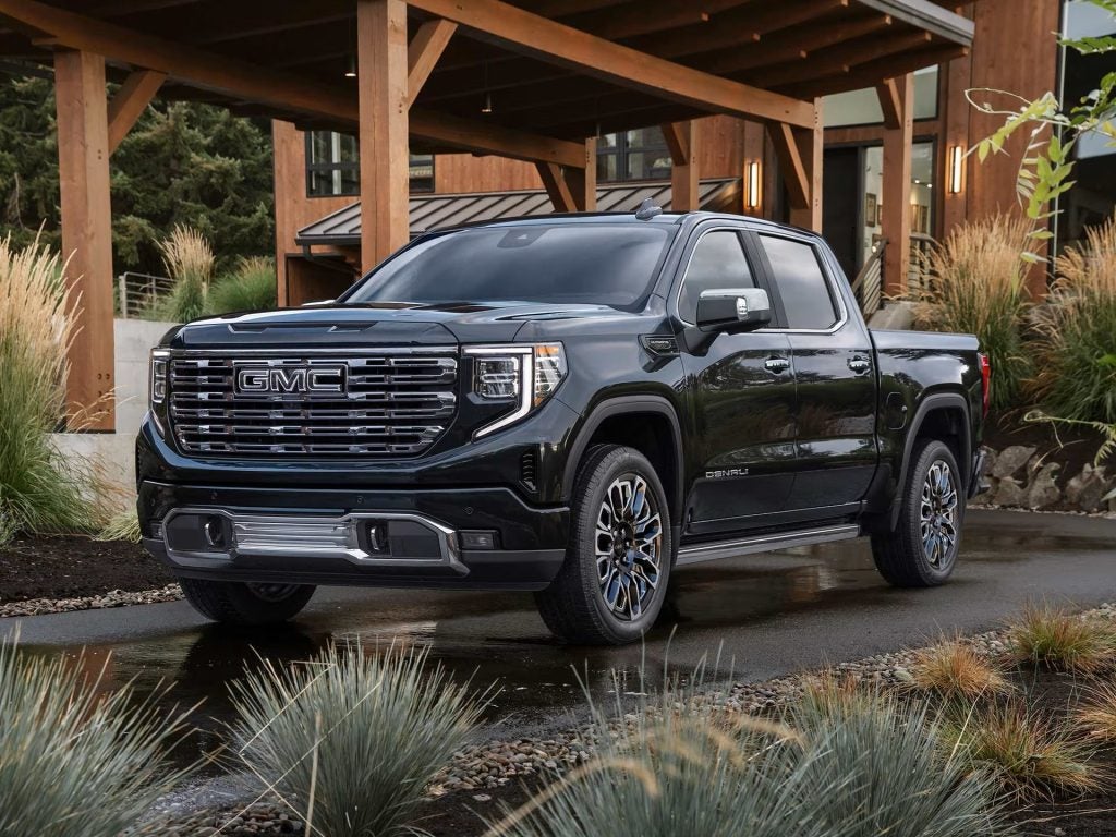 Black 2026 GMC Sierra 1500 Denali. This model is available for sale at Arnie Bauer Buick GMC in Matteson, IL 
