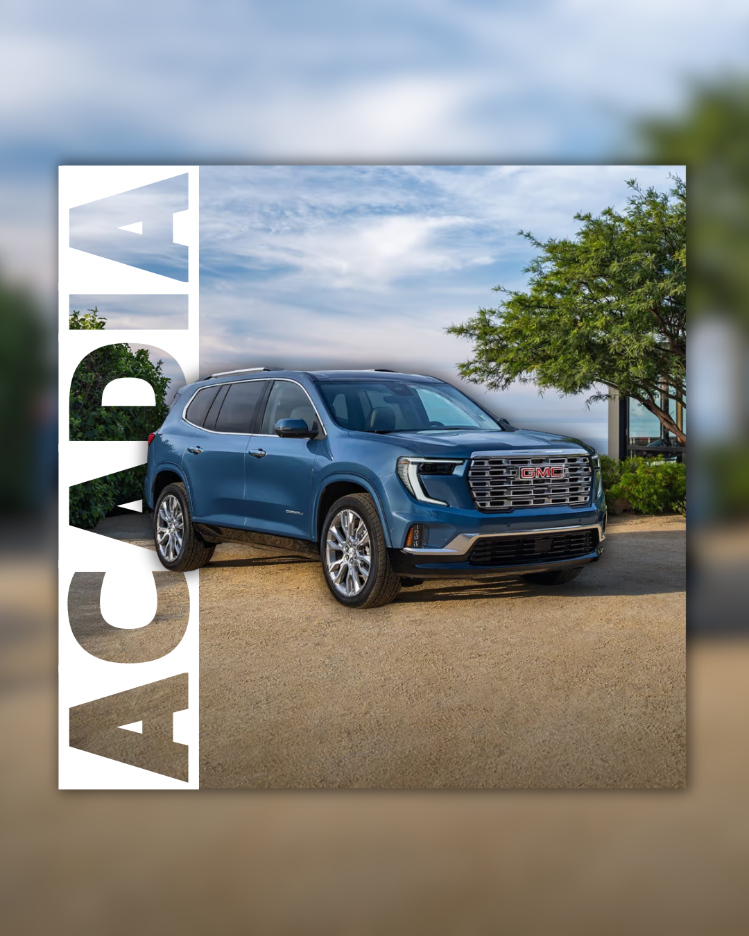 Blue GMC Acadia
