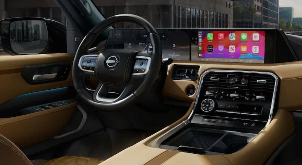 Black and brown dash in a 2026 Nissan Armada.