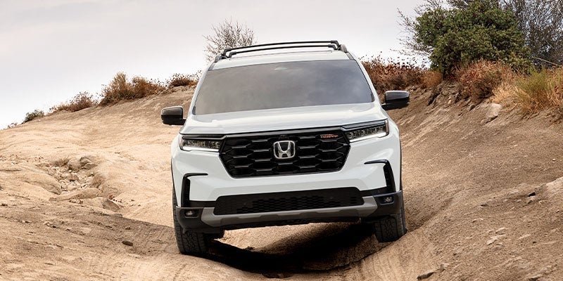 A white 2025 Honda Pilot.