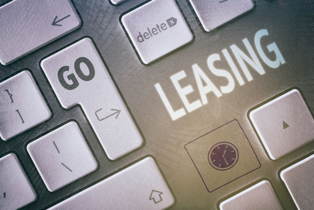 Laptop keyboard image featuring the word “LEASING” displayed on the screen area
Conceptual image representing online vehicle leasing, digital finance, and automotive payment options