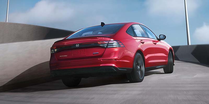 A red 2024 Honda Accord.