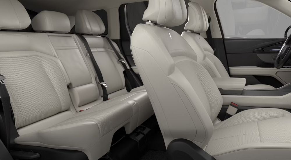 Tan leather seats in a 2027 Lincoln Nautilus Premiere.