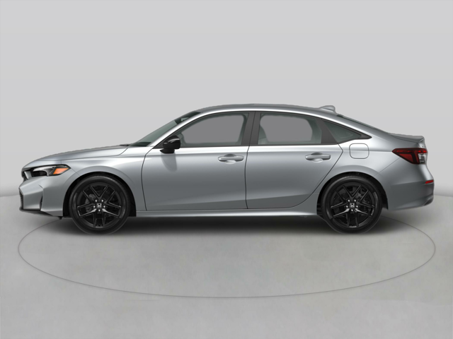 A silver Honda car