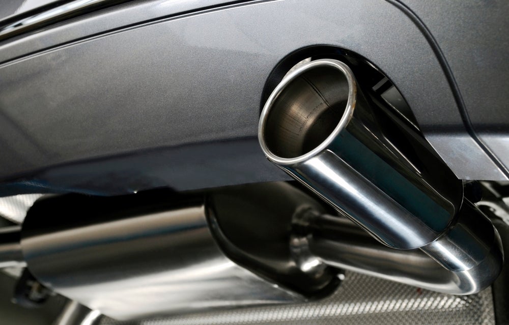 A muffler which is attached to the exhaust system in a Honda vehicle near Bishop, CA 