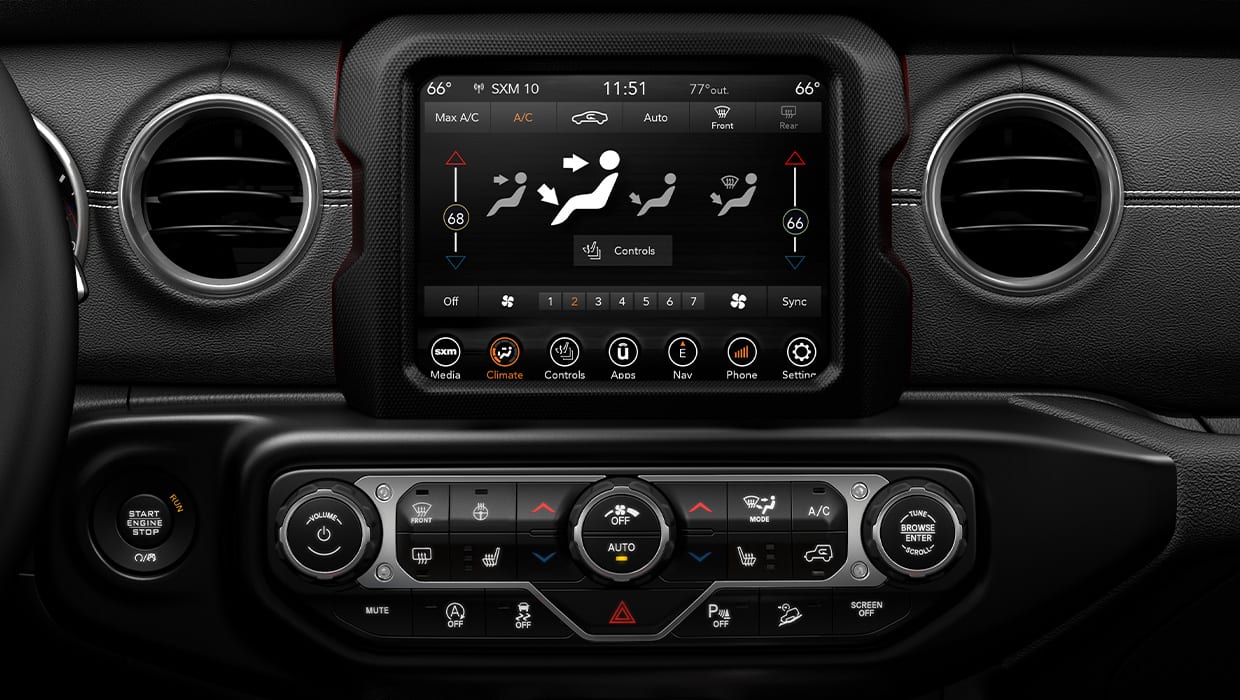2023 Jeep Wrangler available dual zone automatic temperature control