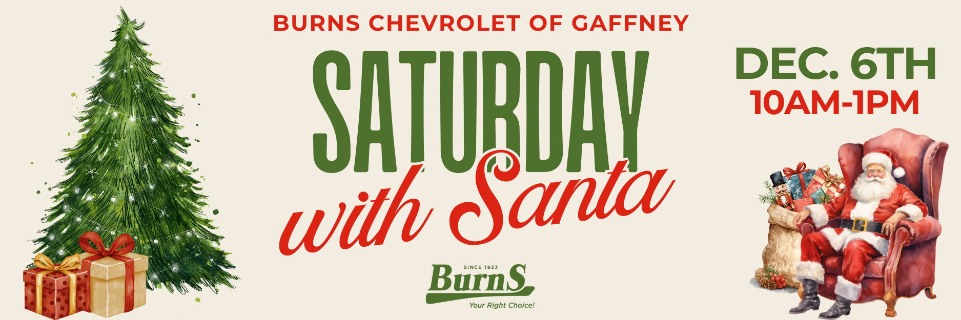 Mobile Banner Saturday with Santa Burns Chevrolet