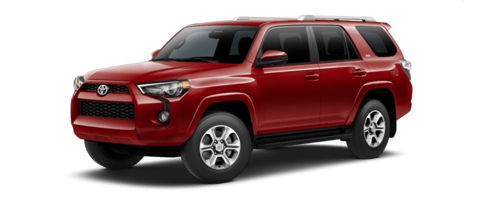 Barcelona Red Metallic 2018 Toyota 4Runner Exterior on White Background