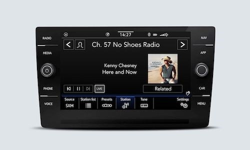2023 VW Taos Sirius XM touchscreen interface