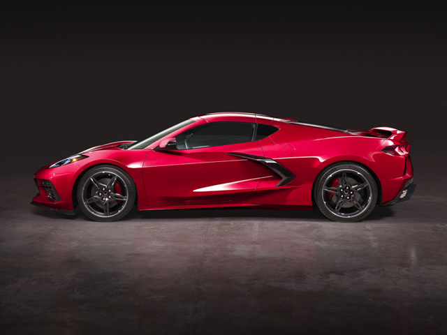 A red Chevrolet Corvette