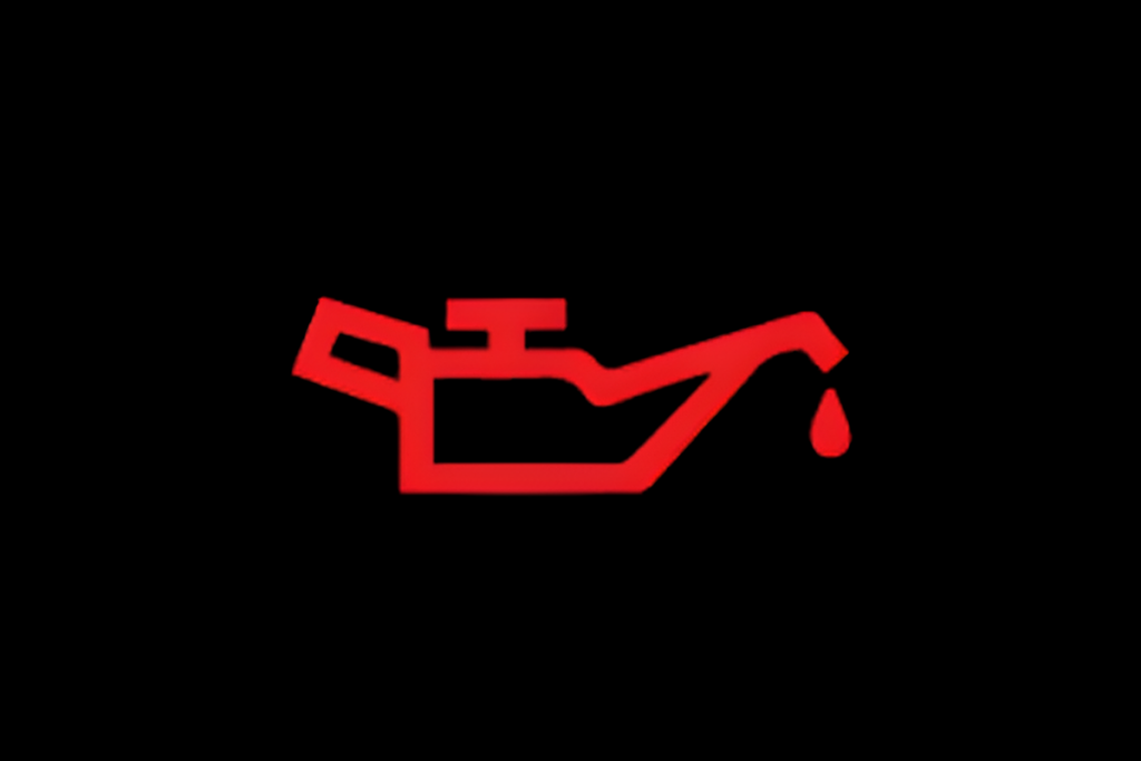 oil pressure warning light symbol on car dashboard