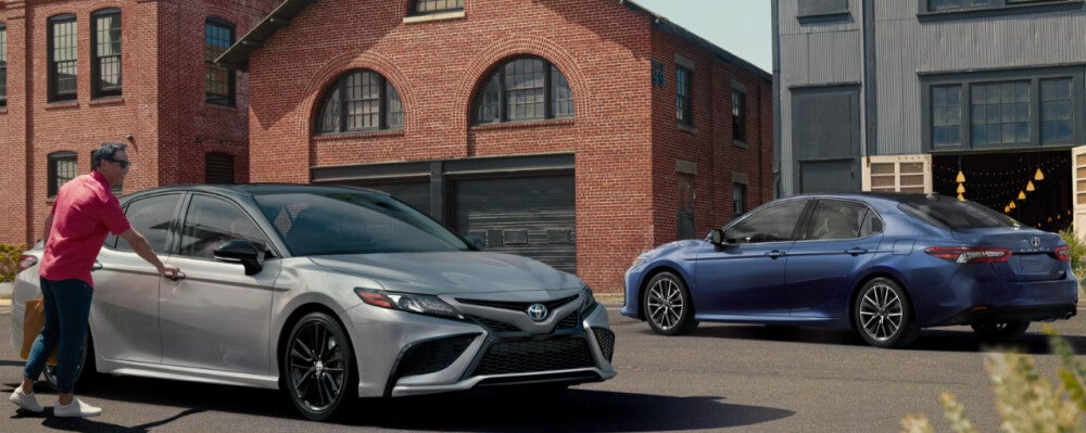 two parked cars