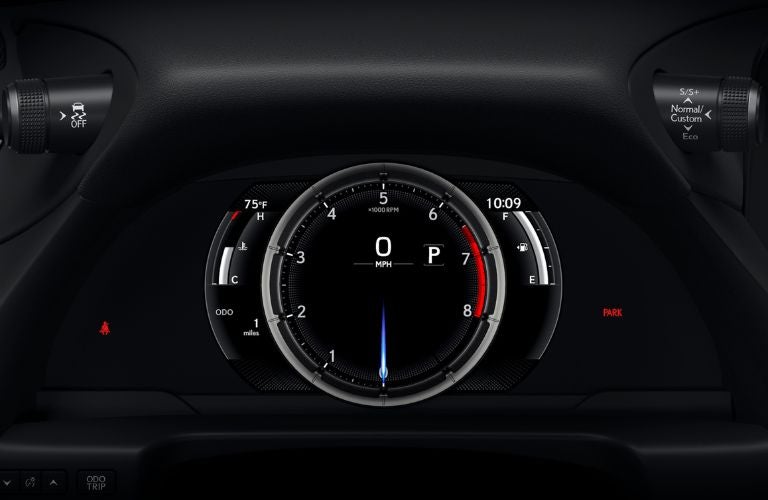 Instrument cluster view of the 2022 Lexus ES Sedan