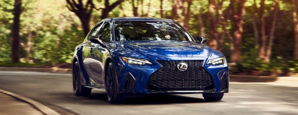 2022 Lexus IS cruising on a road