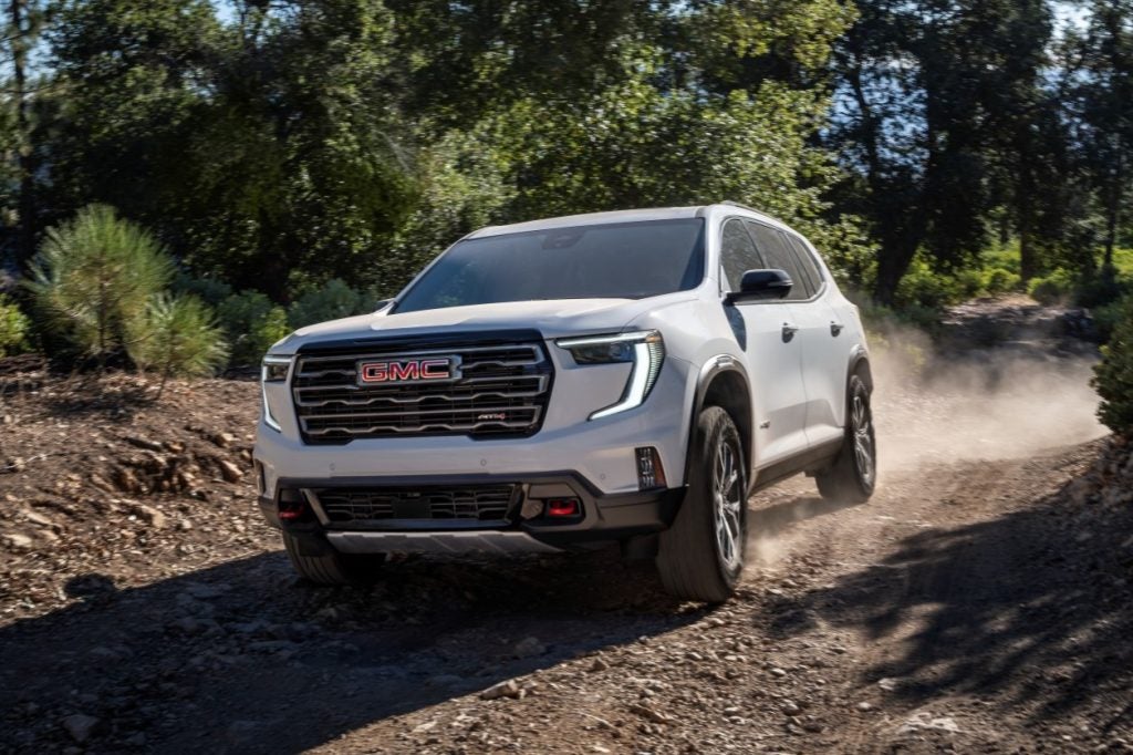 White 2026 GMC Acadia AT4