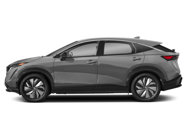 Profile view of a gray 2024 Nissan Ariya | Nissan dealer in Norfolk, VA | Banister Nissan of Norfolk