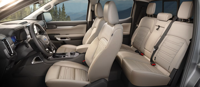 2026 Ford Ranger rear seats
