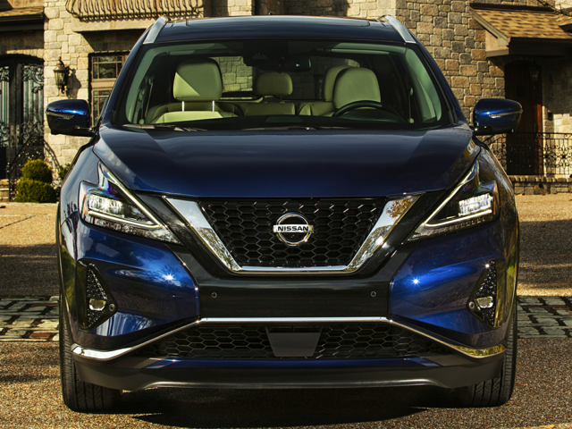 Front view of a parked, royal blue 2024 Nissan Murano | Nissan dealer in Altoona, PA | Courtesy Nissan PA