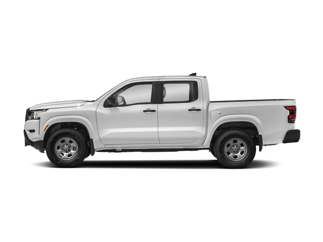 Profile view of a white 2024 Nissan Frontier | Nissan service center in Altoona, PA | Courtesy Nissan PA