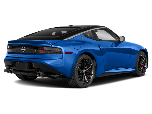 Rear profile view of an electric blue 2024 Nissan Z | Nissan dealer in Altoona, PA | Courtesy Nissan PA