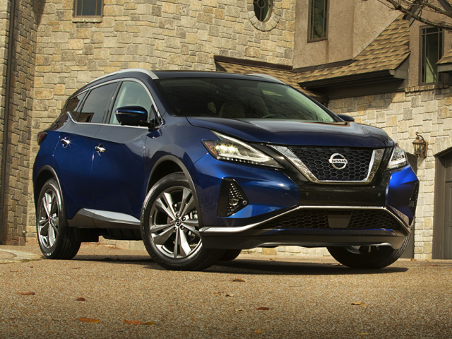 Front profile view of a parked, blue 2024 Nissan Murano. | Nissan dealer in Altoona, PA | Courtesy Nissan PA