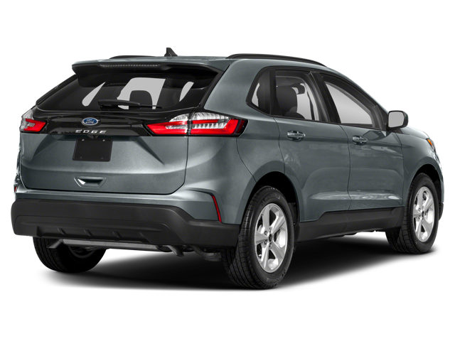 Rear profile view of a gray 2024 Ford Edge | Ford dealer in Altoona, PA | Courtesy Ford Lincoln