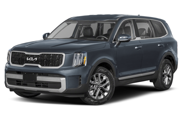 Front profile view of a dark greyish blue 2024 Kia Telluride | Kia dealer in Altoona, PA | Altoona Courtesy Kia