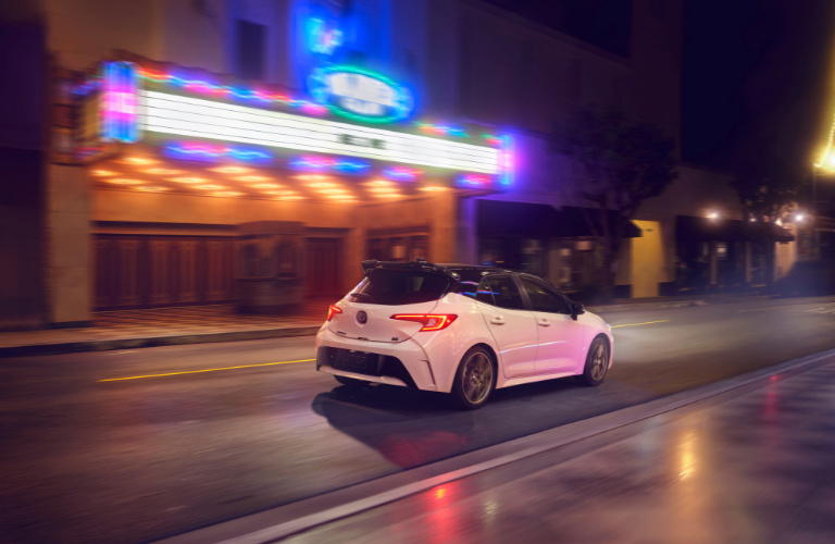 2024 Toyota Corolla Hatchback Nightshade Edition on road