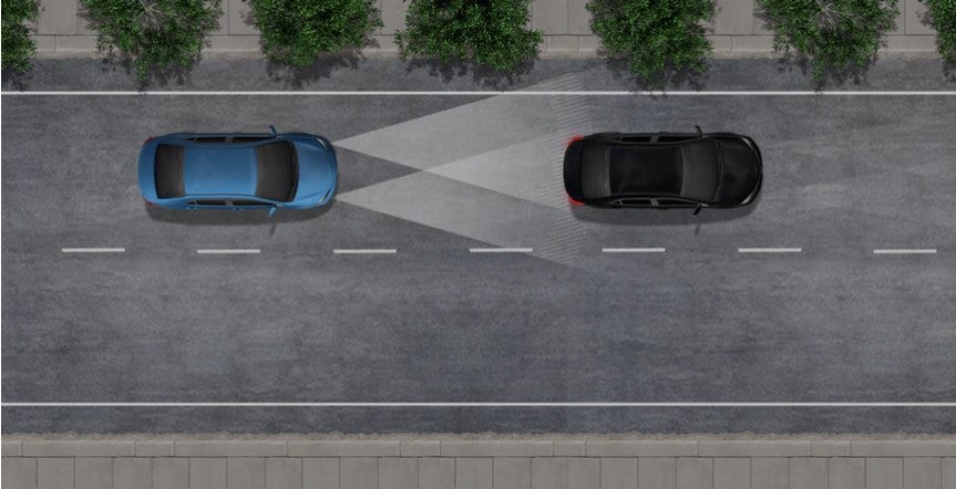 Animation of Toyota Safety Sense P Automatic High Beams