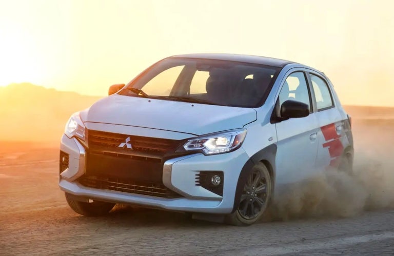 2023 Mitsubishi Mirage Ralliart Driving in Sand